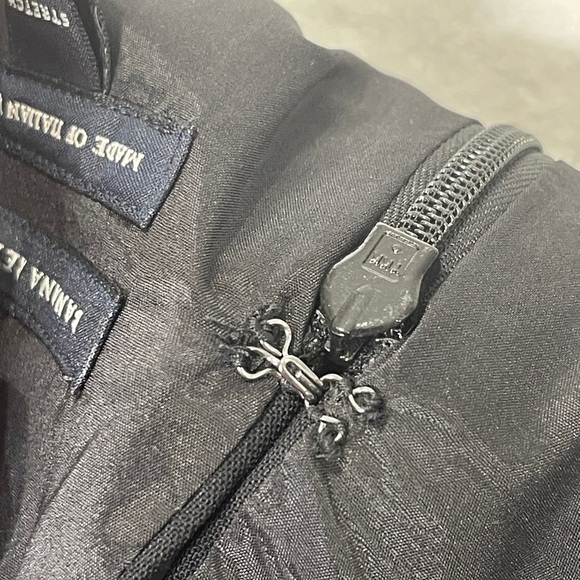 Banana Republic Virgin Wool Italian Fabric Black Cap Sleeve Sheath Dress Size 6 - Picture 8 of 9